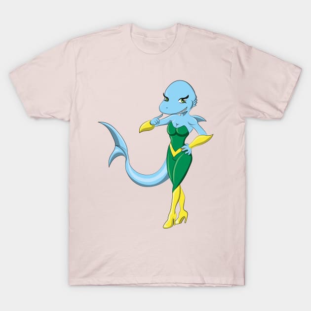 Sharky Girl T-Shirt by Zelphir Store